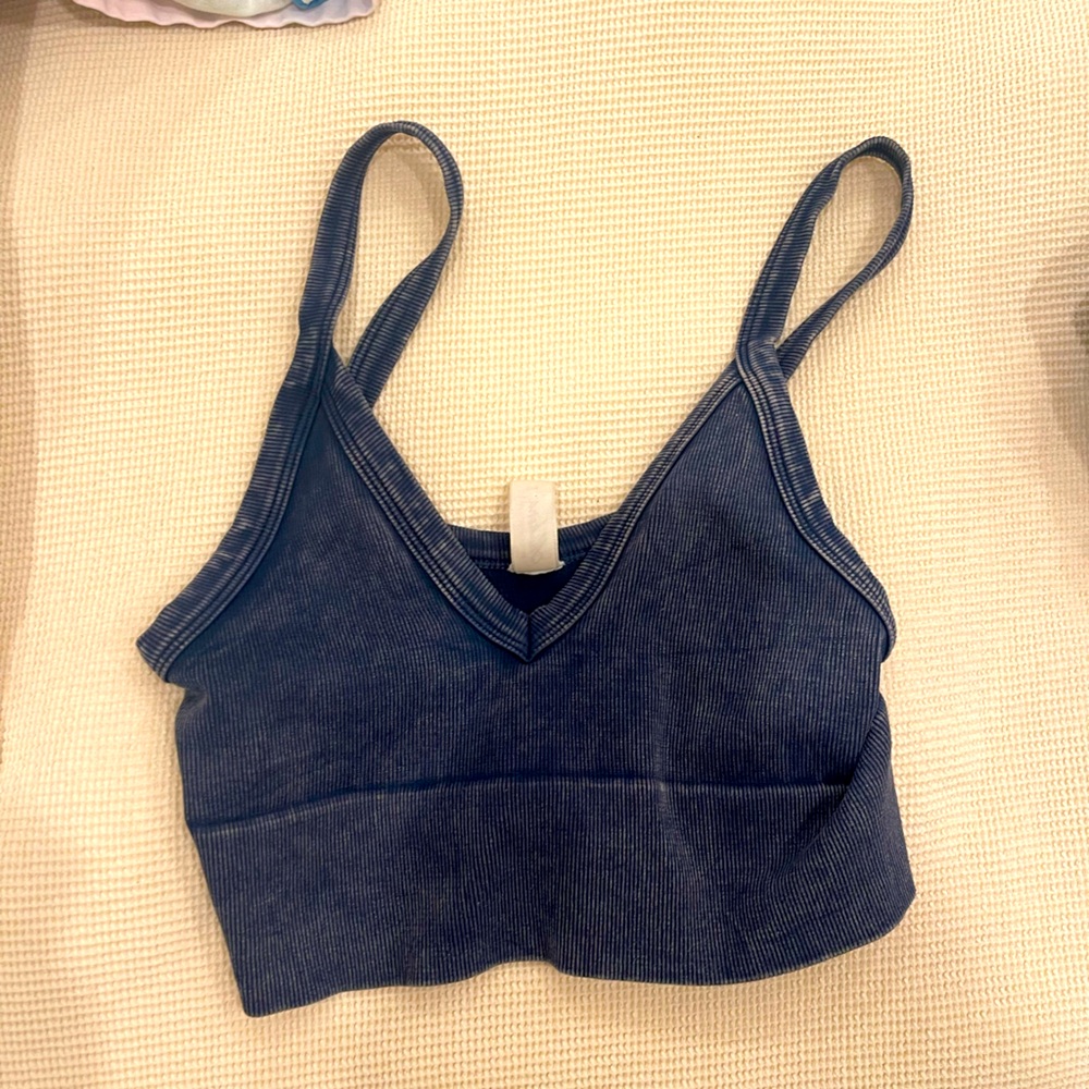 Dark Blue Mahina Low Neck Tank